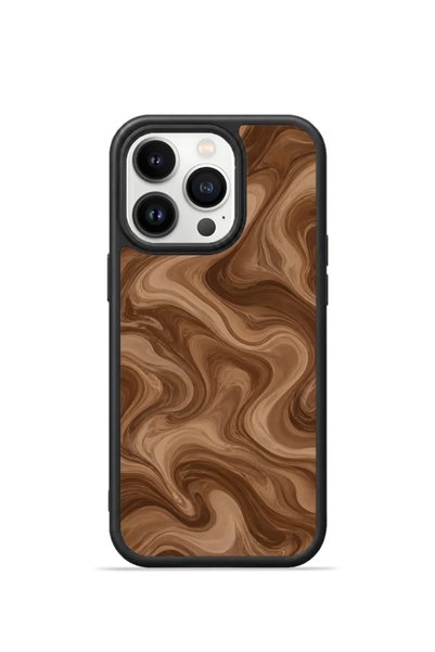 PiyasaSepeti غطاء هاتف iPhone 14 Pro Vorian Black Hole بتصميم رخامي باللون ال...