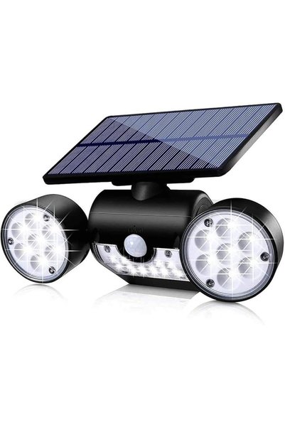 GENERAL Solar Security Lights,Solar Dual Head Wall Light Human Body Sensor Li...