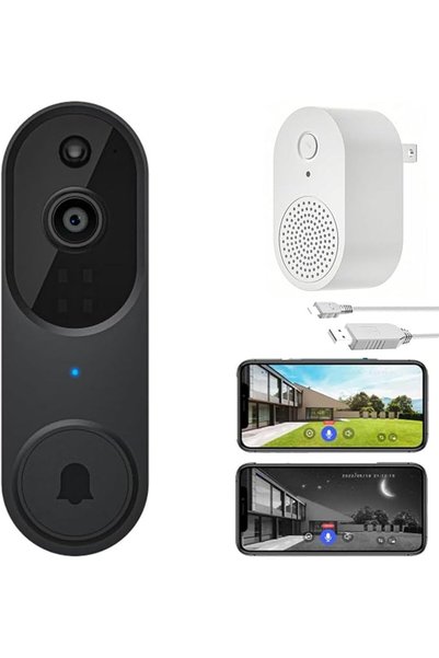 Generic Smart Wireless Video Doorbell Camera with Night Vision 1080p HD WiFi ...