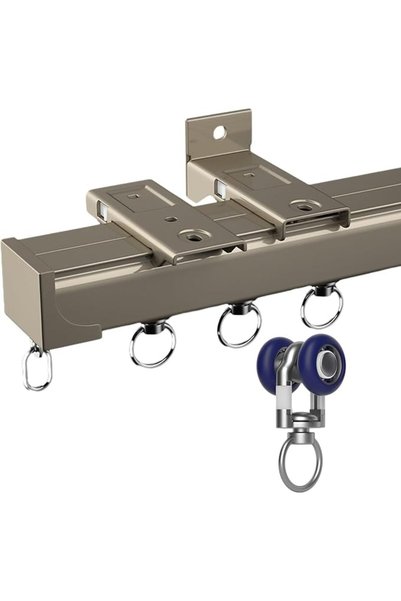 Generic Aluminium Curtain Rail, Heavy Duty Wall Rail for Ceiling and Windows,...