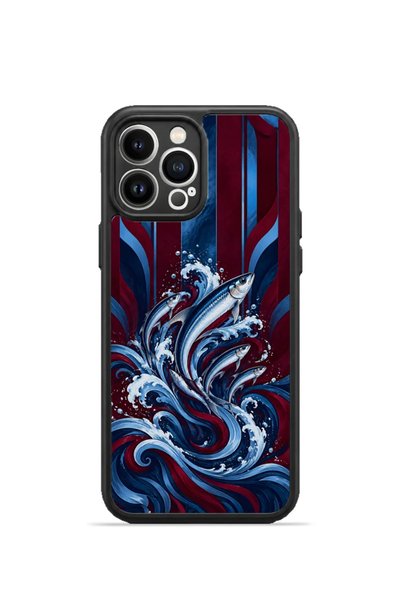 PiyasaSepeti iPhone 13 Pro Max Vorian Black Hole Case, Navy Blue and Red Sea ...