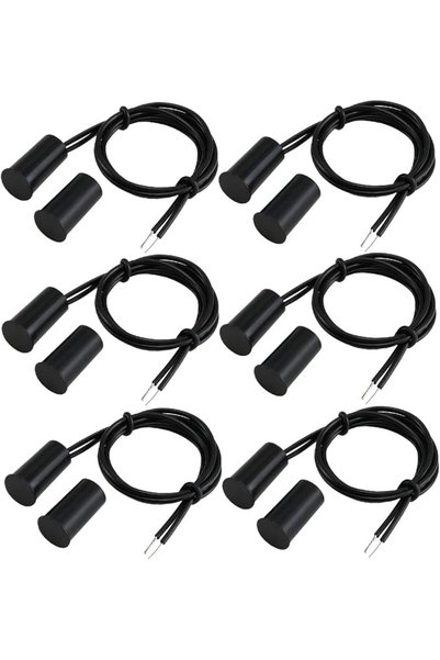 Gebildet 6pcs Recessed Wired Security Window Door Contact Sensor Alarm Magnet...