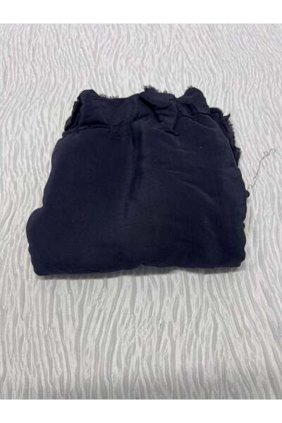 Yiğit Kumaş Floş Viscose Fabric, Piece 100X140 cm Navy Blue