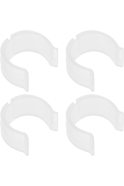 PRETYZOOM 4pcs U-shaped Plastic Curtain Rod Buckle With Anti-slip Pads Elasti...