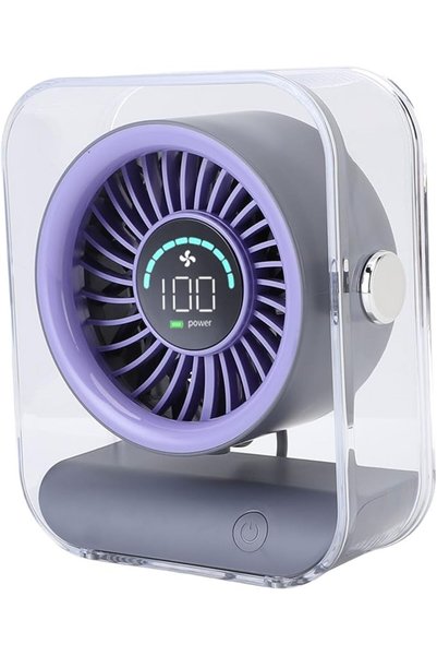 GENERAL LED Digital Display Desk Fan Powerful Motor Design USB Rechargeable T...