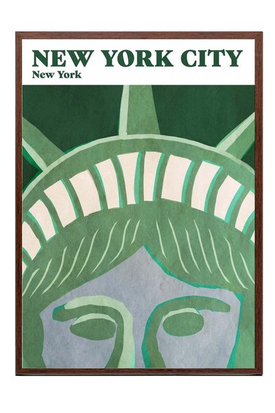 Postifull Αφίσα NEW YORK CITY – Πίνακας με καφέ κορνίζα Αρ. 160187