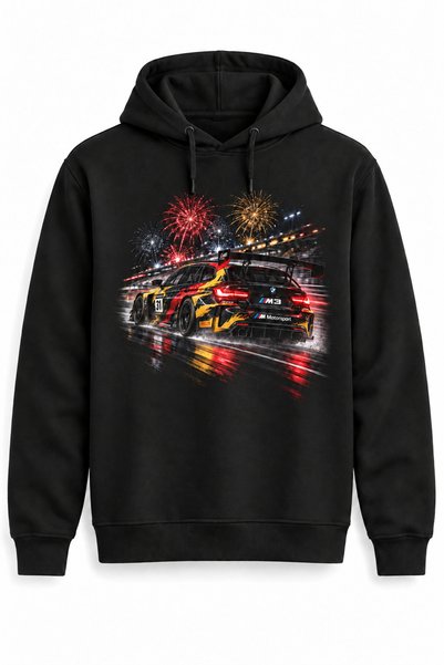Alfa Tshirt Bmw M3 Gt3 Night Race Dtg Printed Hoodie, Sleeveless Sweatshirt.