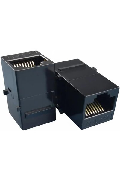 Generic وحدة توصيل RJ45 من الفئة CAT.6، محول شبكة، موصل إيثرنت، أسود، موديل F42