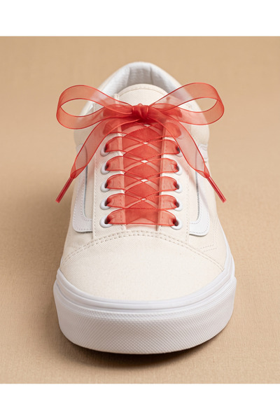 last icon Red Tulle Ribbon Laces, 120 Cm, for Sneakers and Linen Shoes.