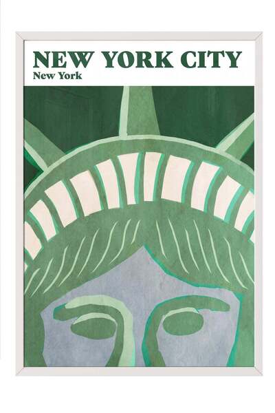 Postifull Αφίσα NEW YORK CITY – Πίνακας με λευκό πλαίσιο Αρ. 160187