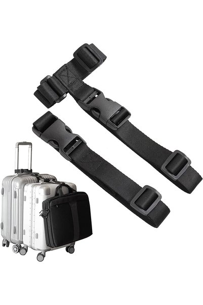 Bukela Pack of 2 Add a Bag Luggage Strap Adjustable Suitcase Belt, Travel Att...