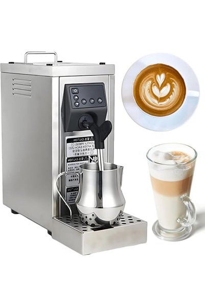 GENERAL Full-Automatic Steam Frothing Machine, LCD Display Steam Milk Foam Ma...