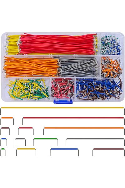 SYOSI مجموعة أسلاك توصيل للوحة التجارب (Breadboard) تتكون من 840 قطعة، بأطوال...