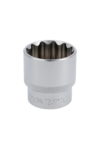 yato Cheie tubulară spline YT1292 32 mm, lungime 42 mm, antrenare 1/2 inch, CrV