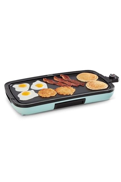 GENERAL Dash Deluxe Everyday Electric Griddle, Removable Nonstick Plate, Aqua