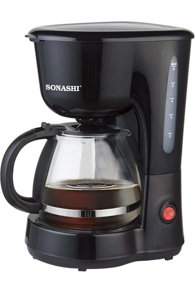sonashi ماكينة تحضير القهوة بالتنقيط [أسود] SCM-4920N - 600 واط، ماكينة قهوة ...