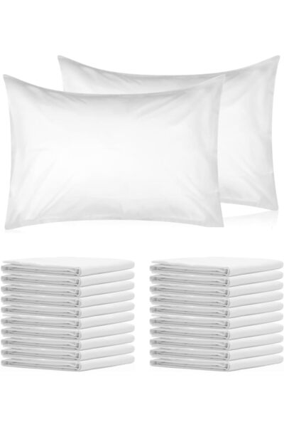 Generic 20 Pcs Pillow Case Covers for Bed Pillows, Non Woven Pillow Covers Fo...
