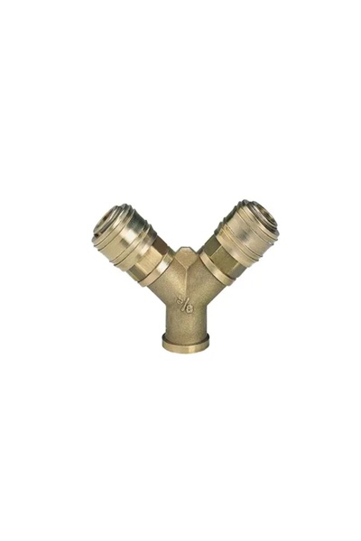 Einhell Conector dublu pentru furtun 41.396.80 R 3/8 metal și plastic 1 buc.
