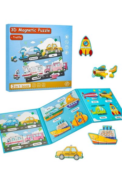 Generic Magnetic Puzzles for Toddlers Ages 1-3, Travel Puzzle Set for Kids 2-...