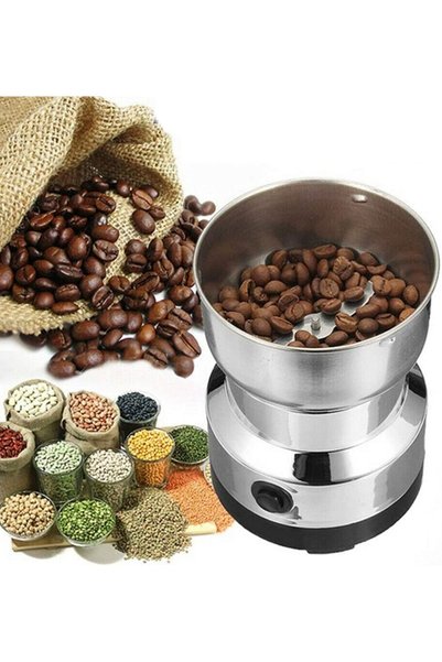 Generic مطحنة قهوة متعددة الوظائف، مطحنة قهوة كهربائية تعمل بزر واحد للتشغيل/...