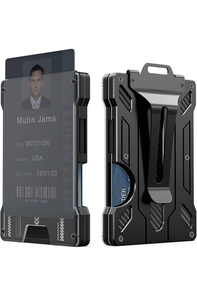 Generic Business Card Holder, Rfid Blocking Wallet, With Transparent Window I...