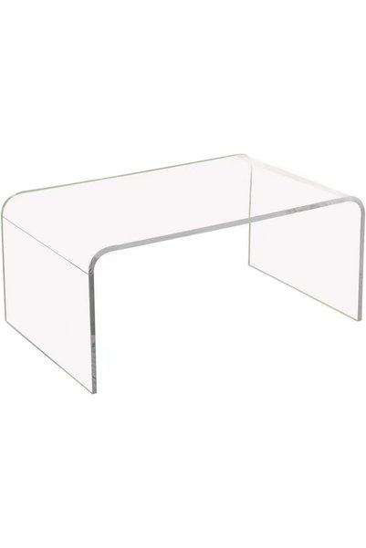 Generic طاولة قهوة صغيرة من الأكريليك، تصميم عصري بسيط، طاولة شفافة للمساحات ...