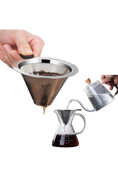 Hodaqe Coffee Filter Stainless Steel Coffee Dripper Paperless Mess Reusable C...