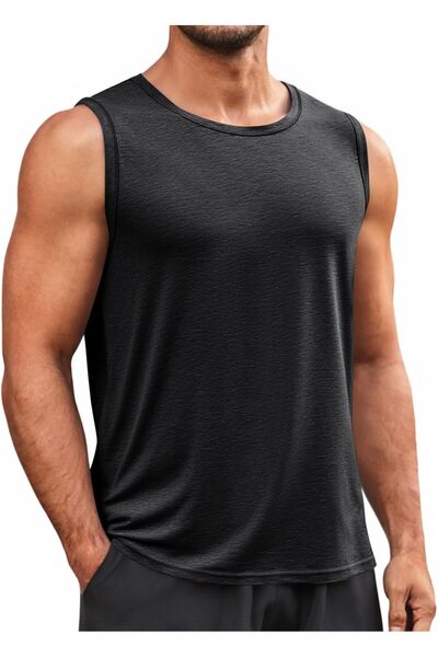 Generic Runcati Mens Sleeveless Tank Tops Workout Cut Off Shirt Athletic Gym ...