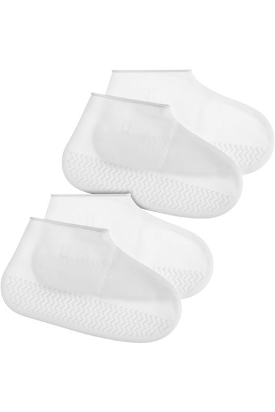 Generic 2 Pairs Waterproof Shoes Cover for Rain Silicone Shoe Covers Non-Slip...