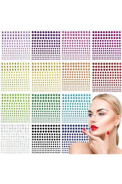 Generic Crystal Gem Stickers, Crystal Rhinestone Stickers Self-Adhesive Bling...
