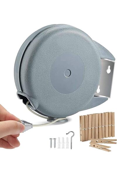 Generic Retractable Clothesline, 40 Feet Heavy Duty Clothes Line, Flexible Po...