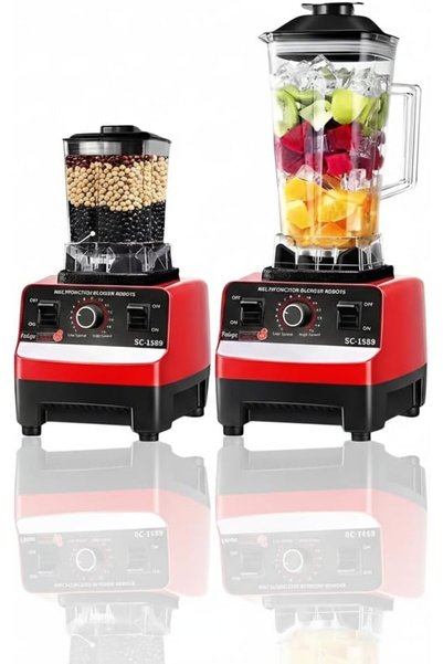 Generic Electric Blender with Grain Grinder Multifunctional 2L Adjustable Cap...