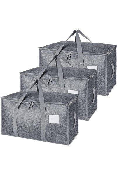 Generic 3 Pack 90L Large Moving Bags, Waterproof, Clothes Storage, Reinforced...