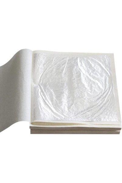 Generic GLC Silver , 99.9% Pure Silver Varakh Foils 50.pcs 4 x 6 Inch for Swe...