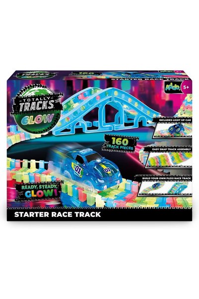 Generic Totally Tracks Glow Starter Race Track 160-pieces Battery Operated, T...