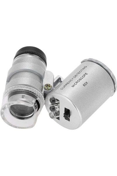 Generic Mini Microscope, 60X Universal Portable Microscope with LED UV Lights...
