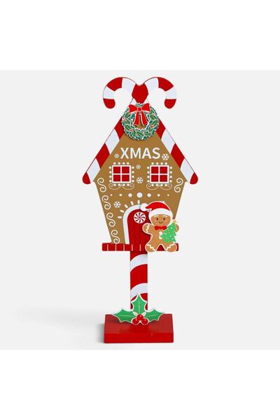 SHOPIENS Placuta Decorativa Craciun Lemn Casuta Bomboane Turta Dulce Baza 31c...