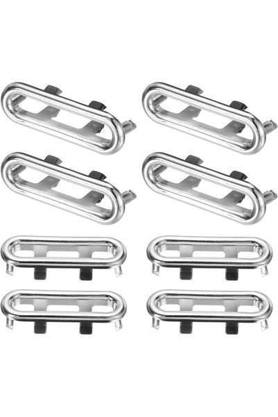 Generic sourcing map 8pcs Sink Overflow Rings, Bathroom Kitchen Basin Trim Ba...