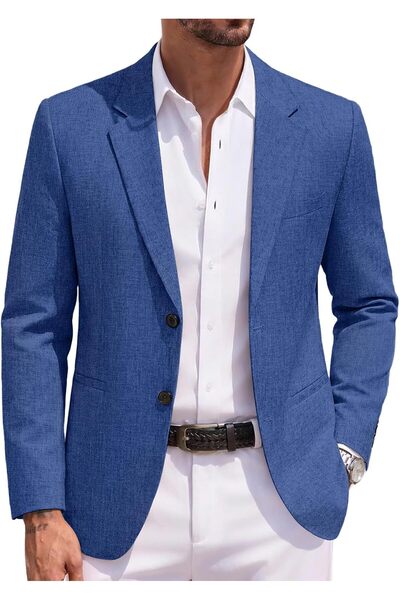 Generic Men's Blazer Casual Two Buttons Sport Coats Lightweight Suit Jacket
