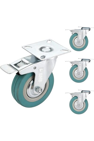 Generic TOOLS 100mm Caster Wheels Set of 4 Heavy Duty Locking Casters, Swivel...