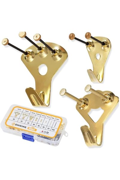 Generic 26PCS Picture Hangers, Heavy Duty Picture Frame Hooks Supports Up to ...