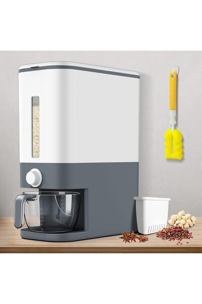 Generic Rice Dispenser, 22-25 Lbs Rice Container with Measuring Cup, Upgraded...