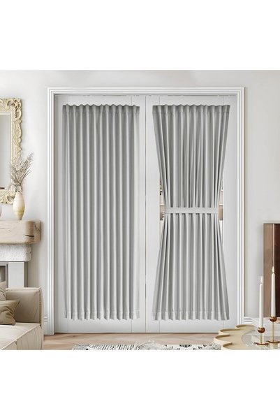 Generic Curtain Rod Door Window Curtains – Window Treatment for Glass Sliding...