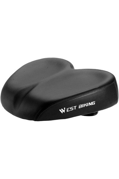 Generic Oversized Noseless Bike Seat Double Shock Absorption Bicycle Saddle S...