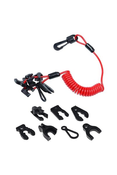 Generic Universal Safety Lanyard Stop Kill Switch Cord with 7 Keys,Outboard M...