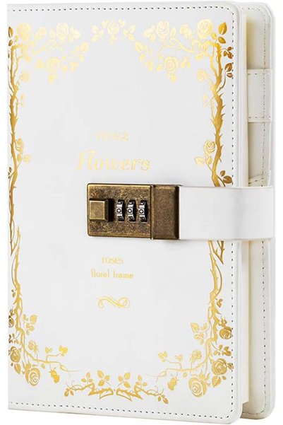 Generic Lock Diary Leather Locking Journal Writing Notebook Vintage Lock Plan...