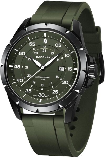 Generic Men's Watch Military Sports Watch 50M Water Resistant Luminous Pointe...