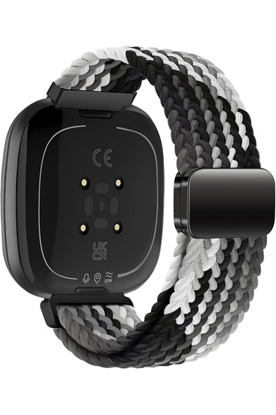 Generic حزام ساعة من النايلون متوافق مع Fitbit Versa 3/Versa 4/Fitbit Sense/S...