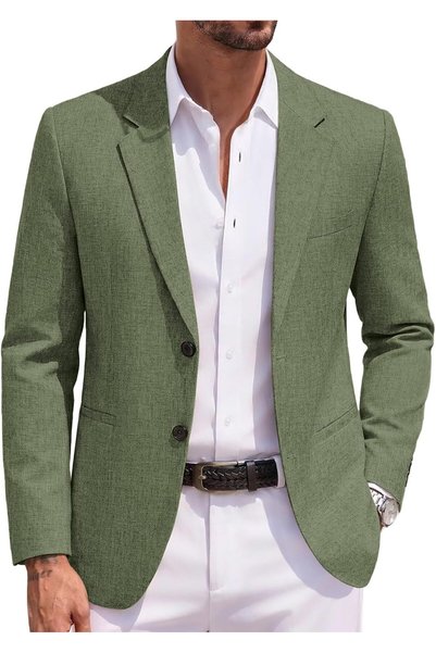 Generic Men's Blazer Casual Two Buttons Sport Coats Lightweight Suit Jacket