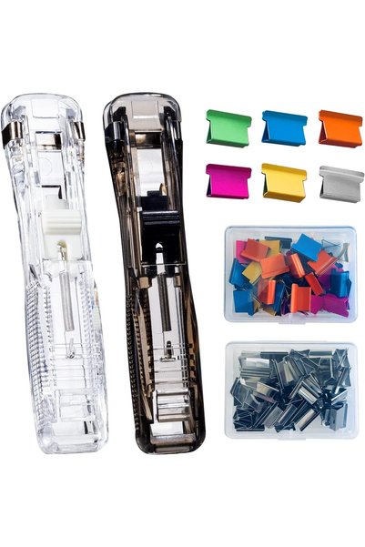 Generic Reusable Portable Paper Clam Clip Dispenser Refill Clips, 40 Sheet Ca...